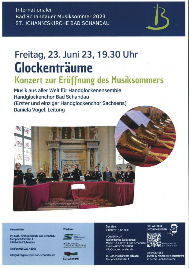 Eröffnungskonzert Orgel und Musiksommer 2023 mit dem Handglockenchor Bad Schandau