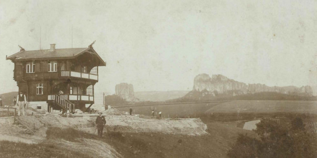 Holzvillen in Ostrau im Jahr 1903